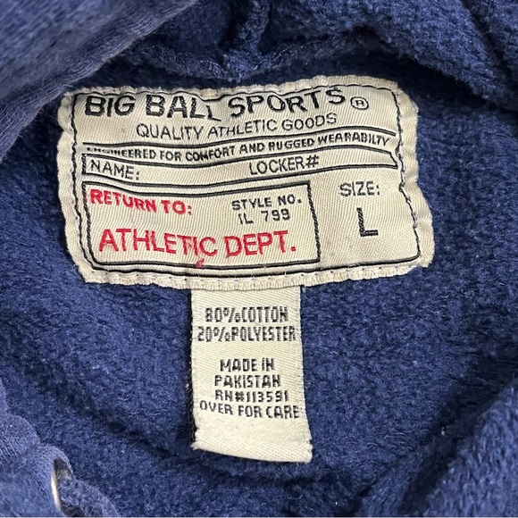 VINTAGE Fighting Illini Sweater Mens Large Blue Orange Hoodie Sweatshirt College - Picture 3 of 8